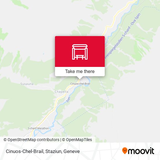 Cinuos-Chel-Brail, Staziun map