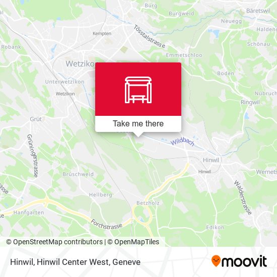 Hinwil, Hinwil Center West map