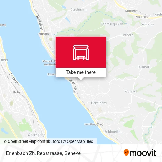 Erlenbach Zh, Rebstrasse map