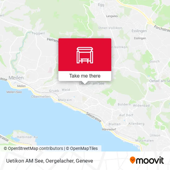 Uetikon AM See, Oergelacher map