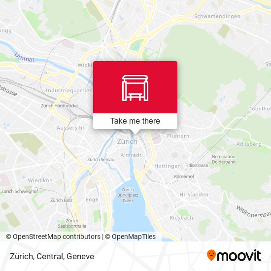 Zürich, Central map