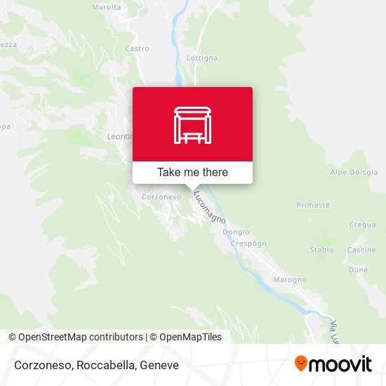 Corzoneso, Roccabella map