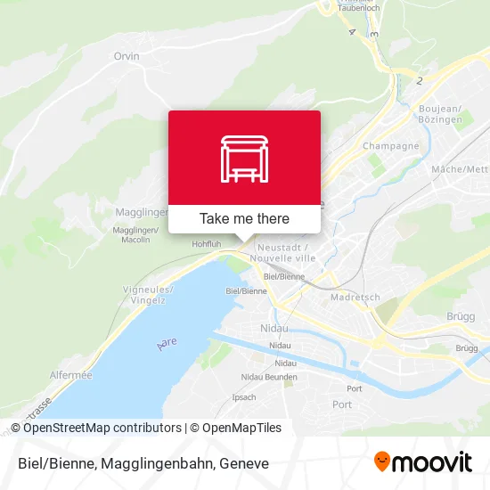 Biel/Bienne, Magglingenbahn map