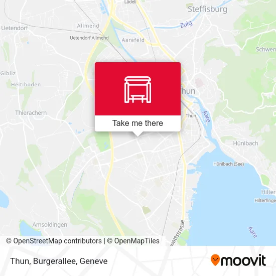 Thun, Burgerallee map