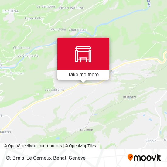 St-Brais, Le Cerneux-Bénat map
