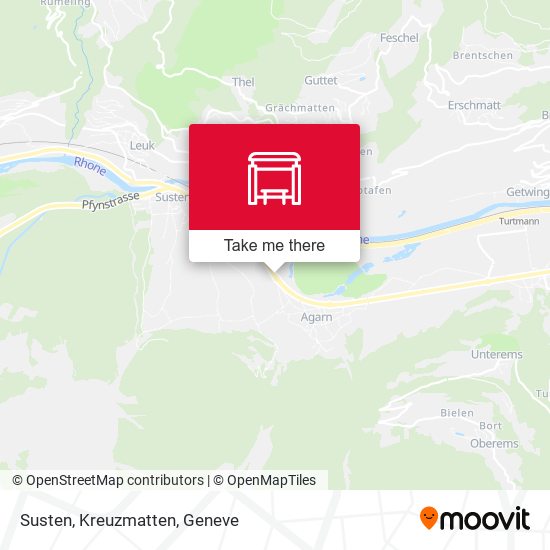 Susten, Kreuzmatten map