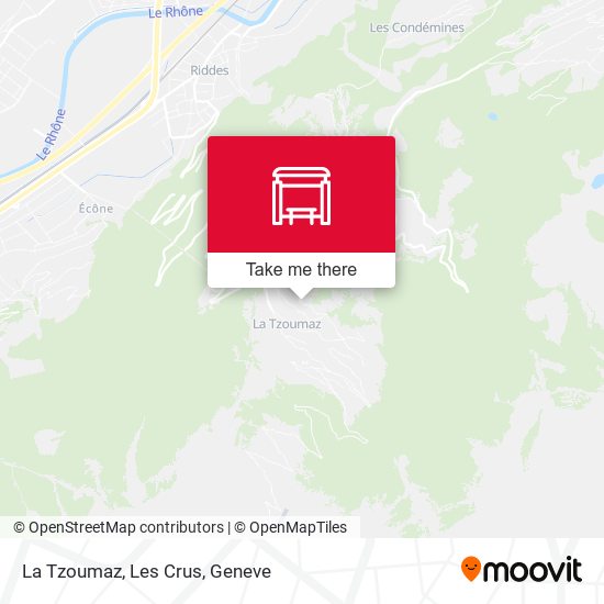 La Tzoumaz, Les Crus map