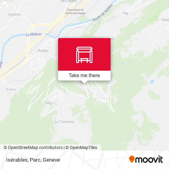 Isérables, Parc map