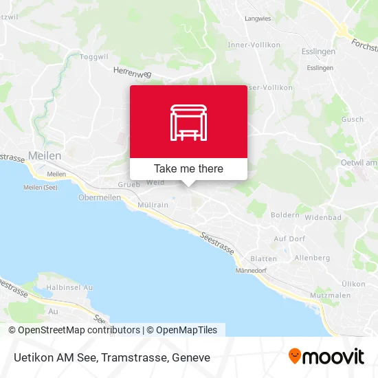 Uetikon AM See, Tramstrasse map