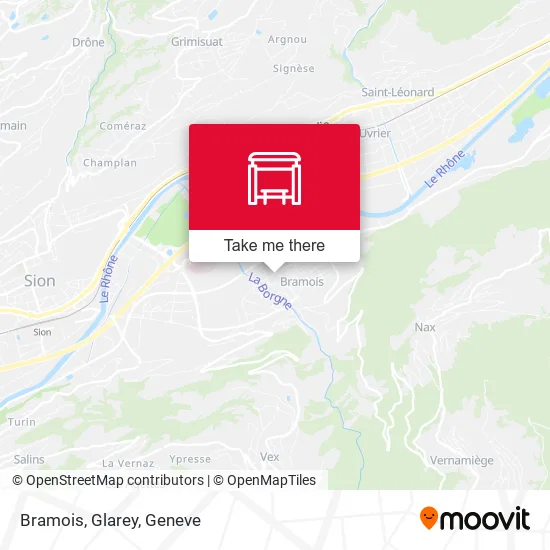 Bramois, Glarey map
