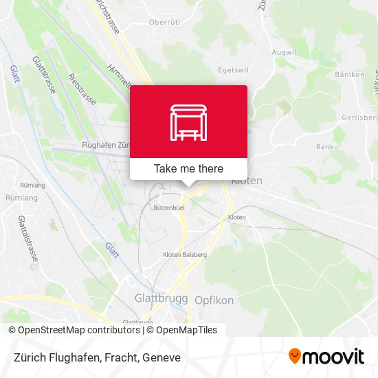Zürich Flughafen, Fracht map