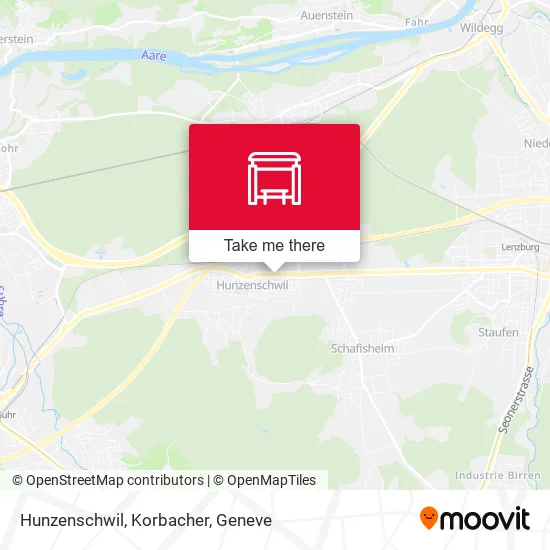 Hunzenschwil, Korbacher map