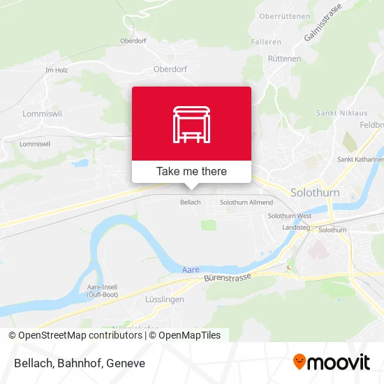 Bellach, Bahnhof map