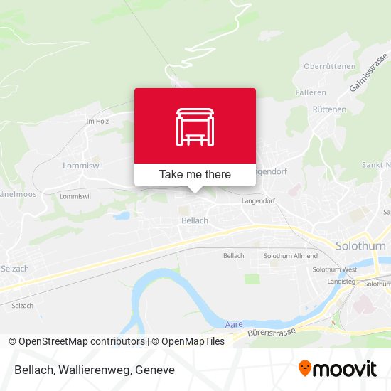 Bellach, Wallierenweg map