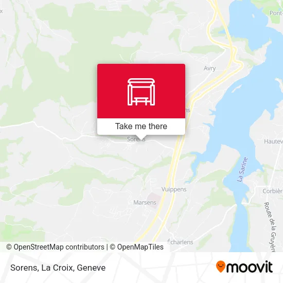 Sorens, La Croix map