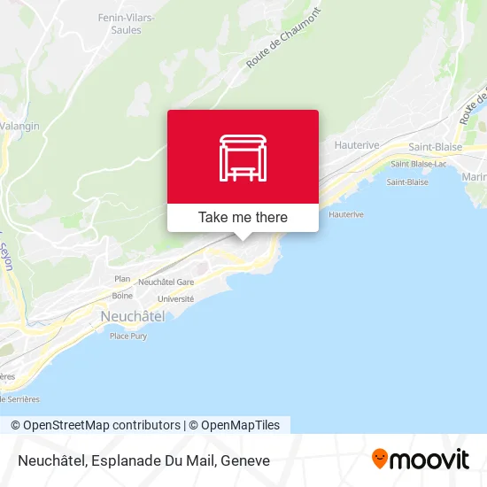 Neuchâtel, Esplanade Du Mail map