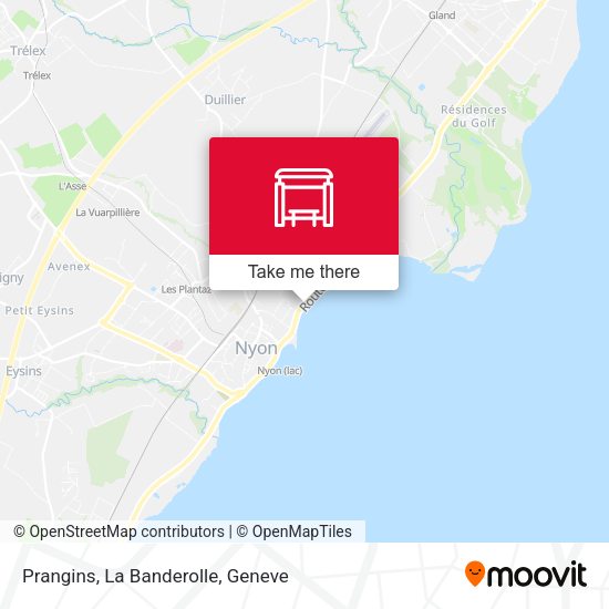 Prangins, La Banderolle map