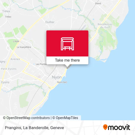 Prangins, La Banderolle map