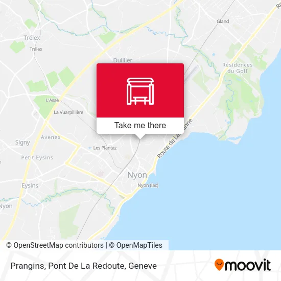 Prangins, Pont De La Redoute map