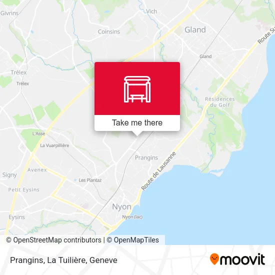 Prangins, La Tuilière map