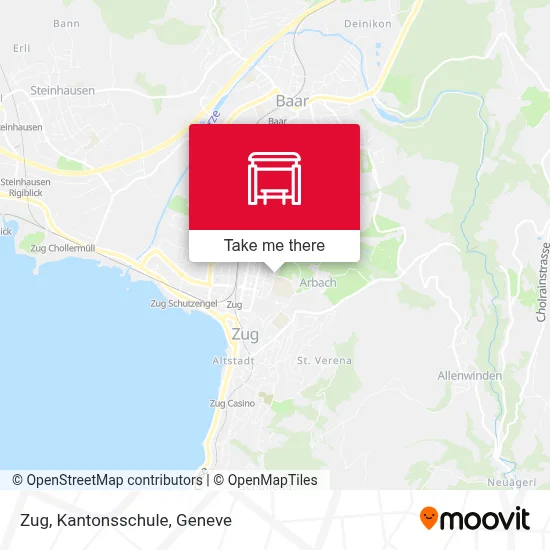 Zug, Kantonsschule map