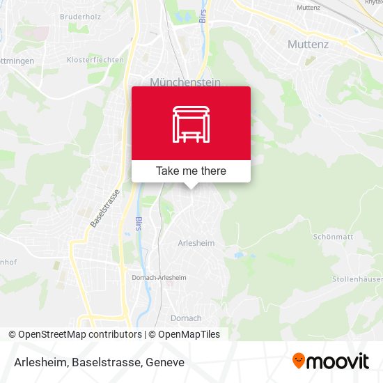 Arlesheim, Baselstrasse map