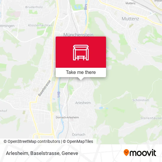 Arlesheim, Baselstrasse map
