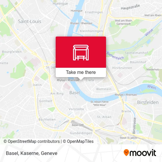 Basel, Kaserne map