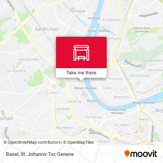 Basel, St. Johanns-Tor map