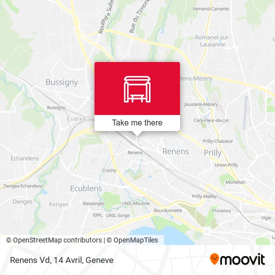 Renens Vd, 14 Avril map