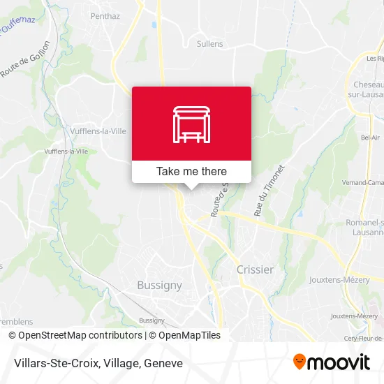 Villars-Ste-Croix, Village map