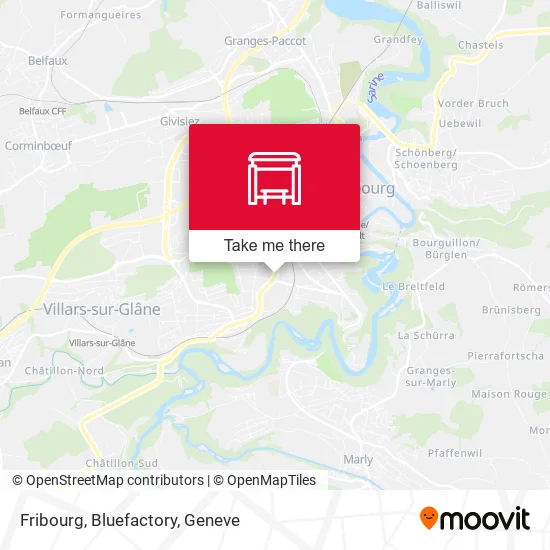 Fribourg, Bluefactory map
