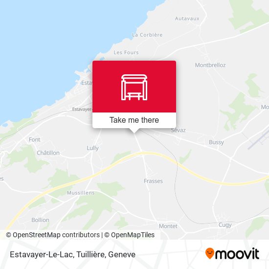 Estavayer-Le-Lac, Tuillière map