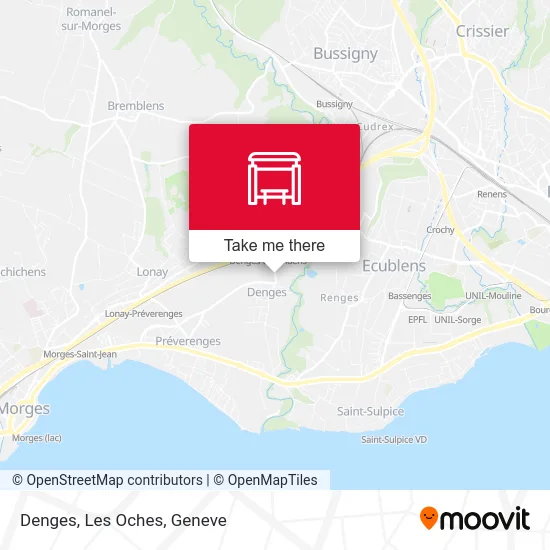 Denges, Les Oches map