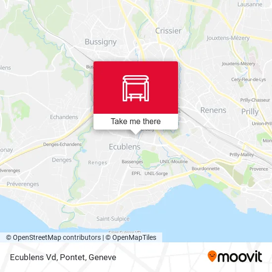 Ecublens Vd, Pontet map