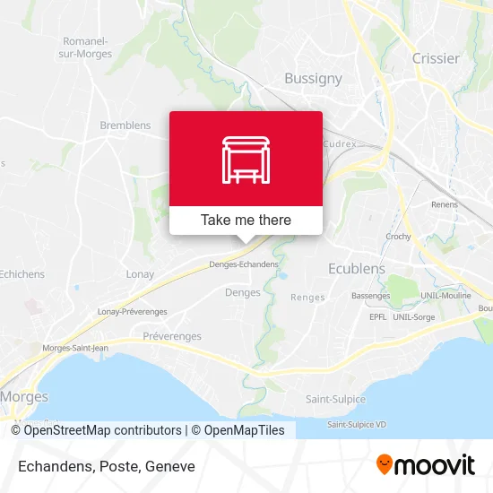 Echandens, Poste map