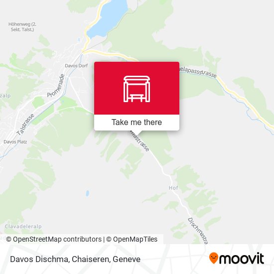 Davos Dischma, Chaiseren map