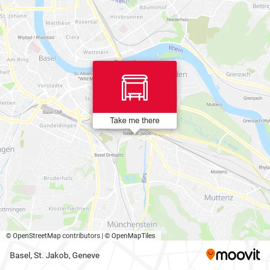 Basel, St. Jakob map
