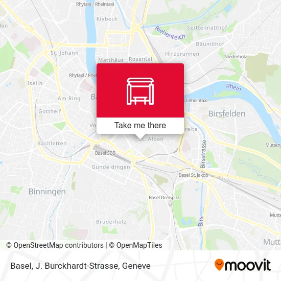 Basel, J. Burckhardt-Strasse map