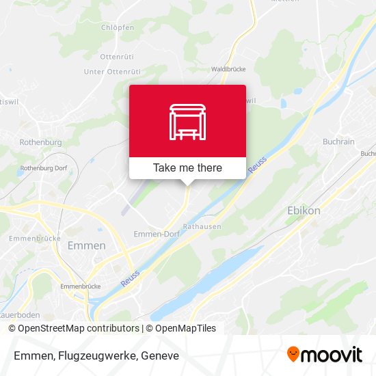 Emmen, Flugzeugwerke map