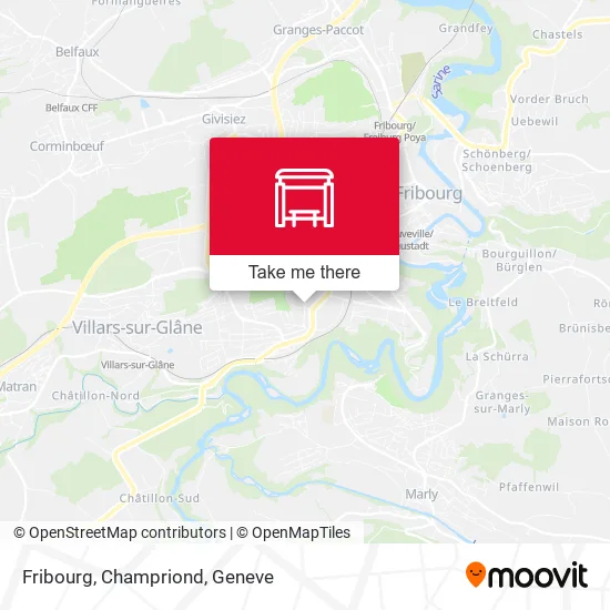 Fribourg, Champriond map