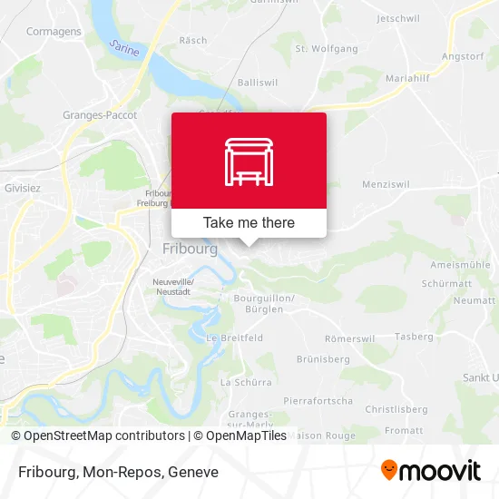 Fribourg, Mon-Repos map