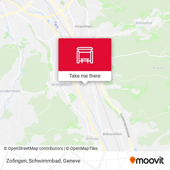 Zofingen, Schwimmbad map