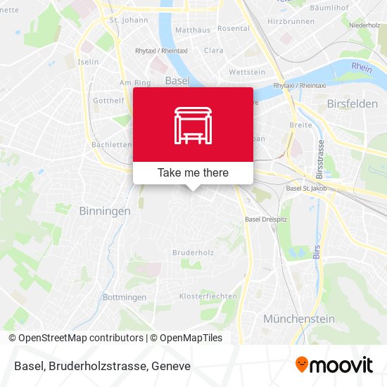 Basel, Bruderholzstrasse Karte