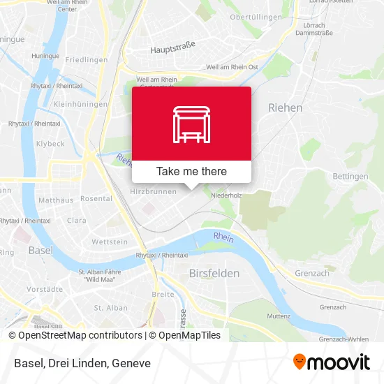 Basel, Drei Linden map