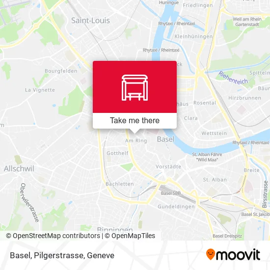 Basel, Pilgerstrasse map
