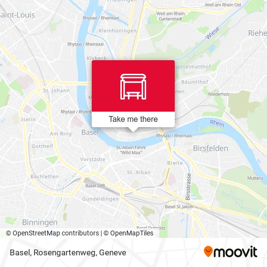 Basel, Rosengartenweg map