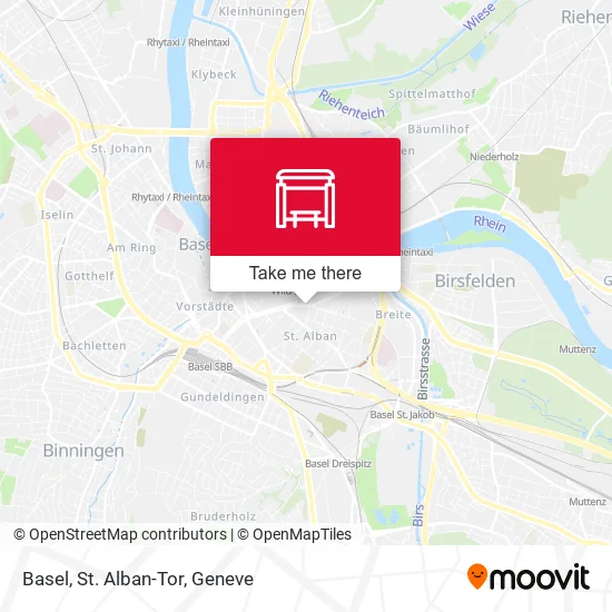 Basel, St. Alban-Tor map