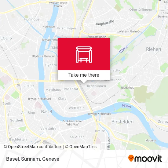 Basel, Surinam map