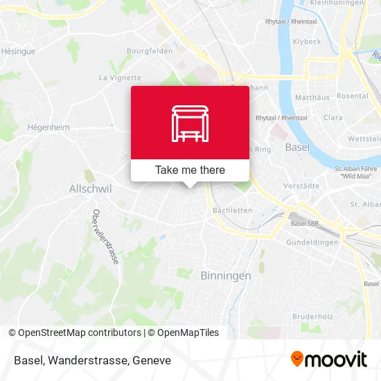 Basel, Wanderstrasse map